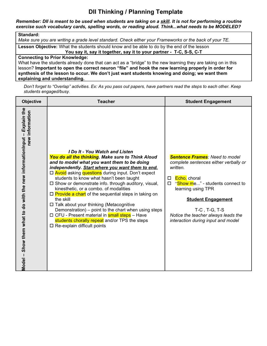 Direct Instruction Lesson Plan Format s1