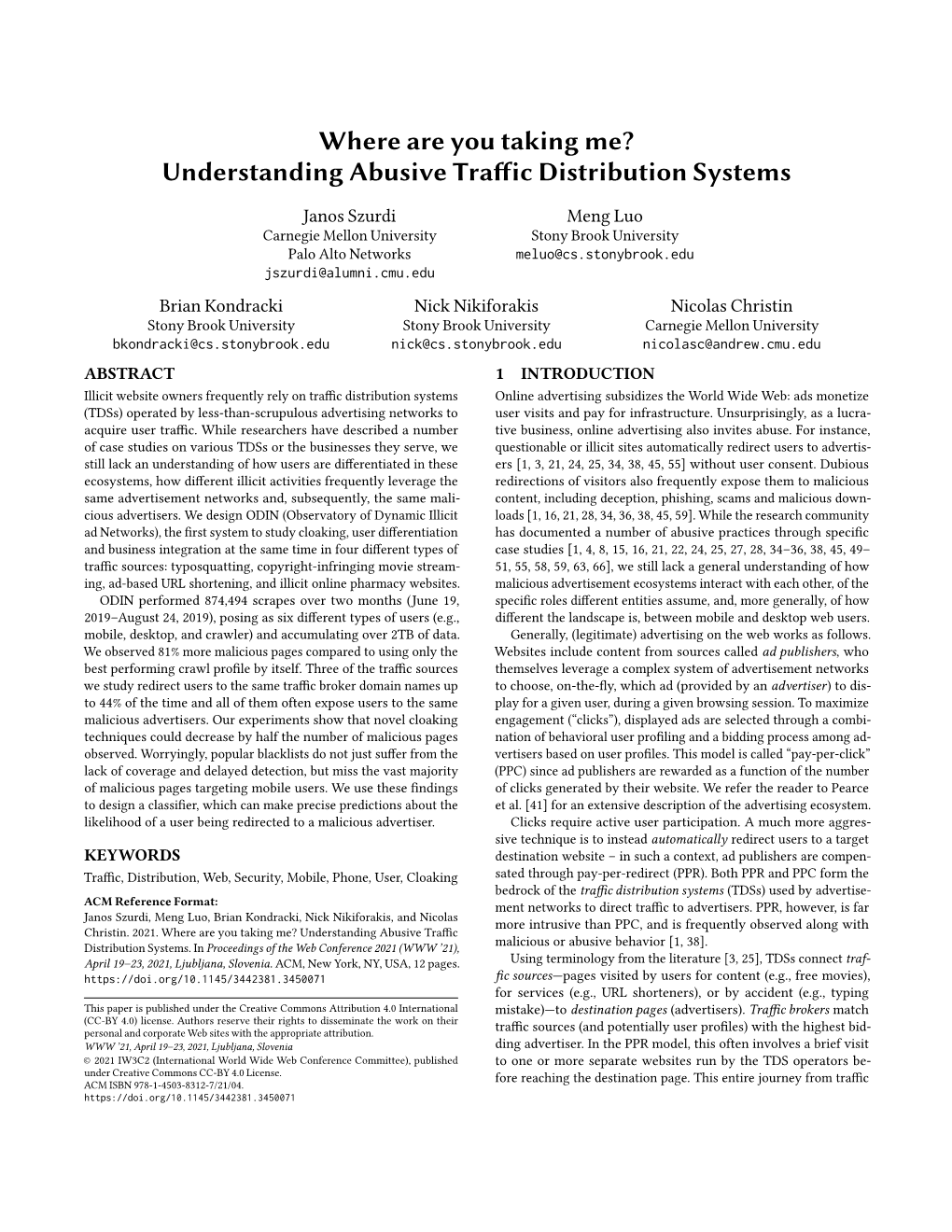 Understanding Abusive Traffic Distribution Systems