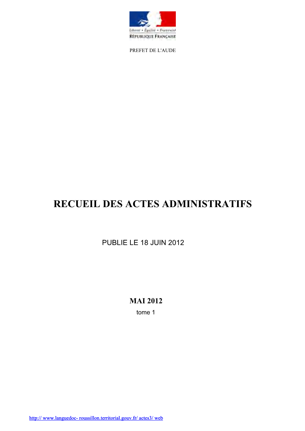 Recueil Des Actes Administratifs