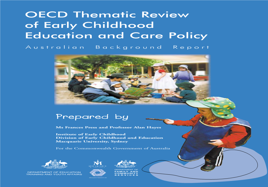 OECD Thematic Review of Early Childhood Education and Care Policy OECD Thematic Review of Early Childhood Education and Care Policy