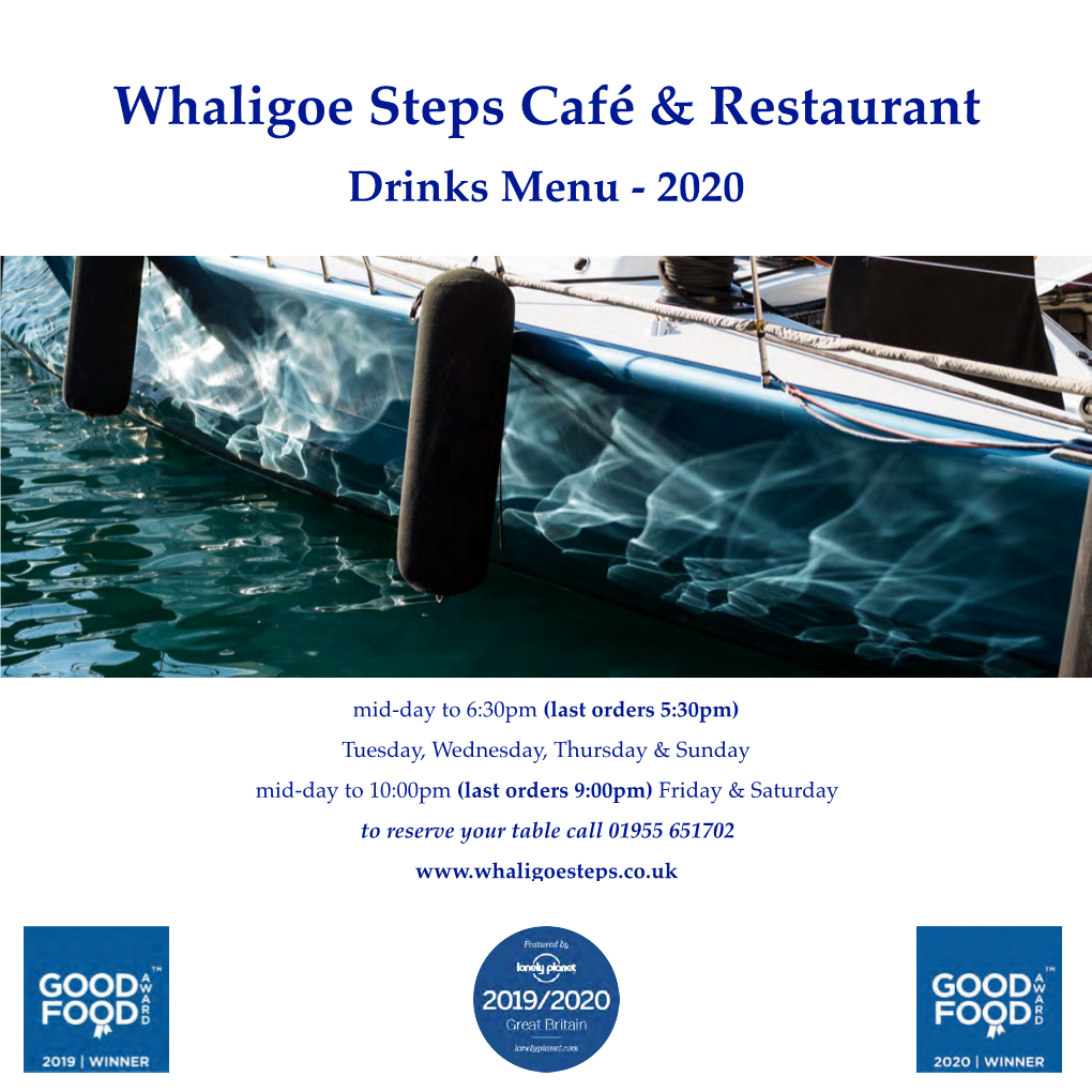 Drinks Menu 2020 Square