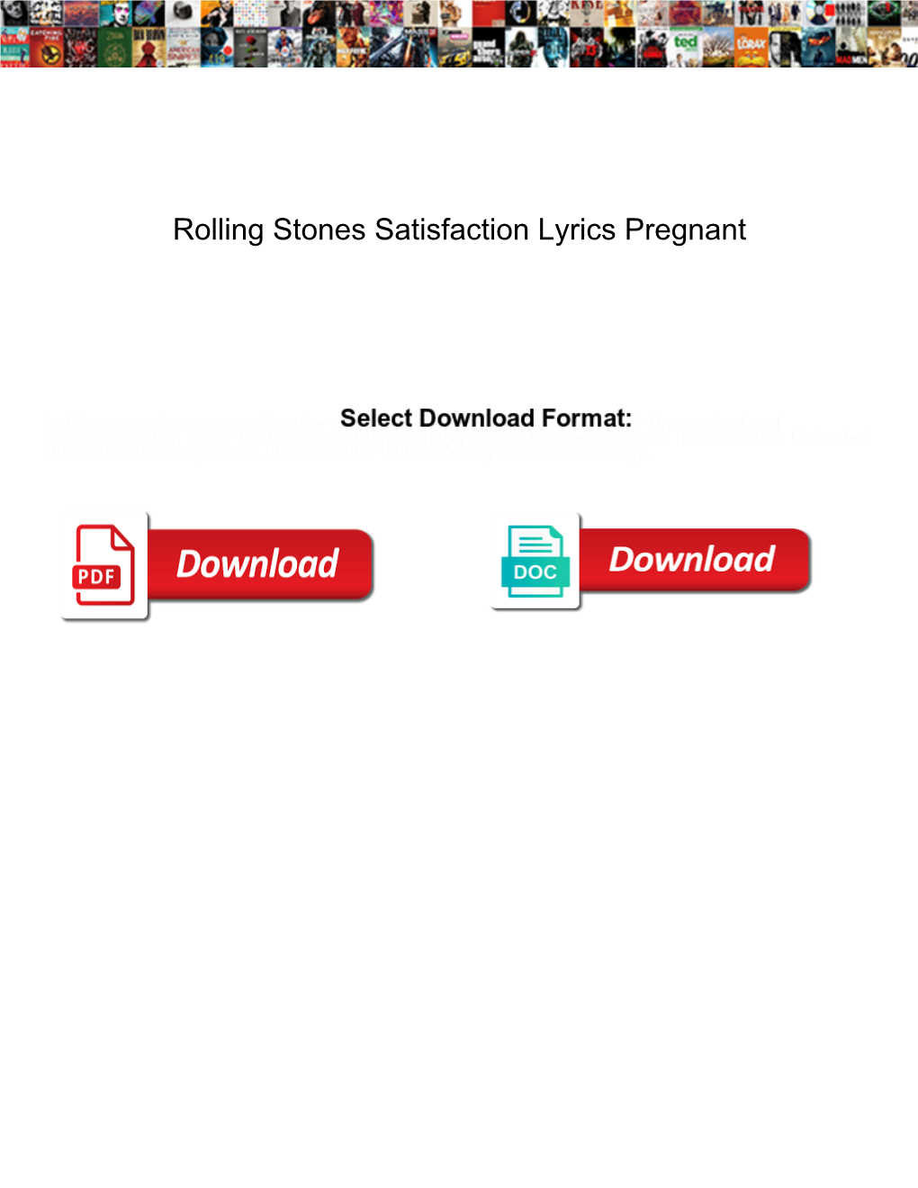 Rolling Stones Satisfaction Lyrics Pregnant