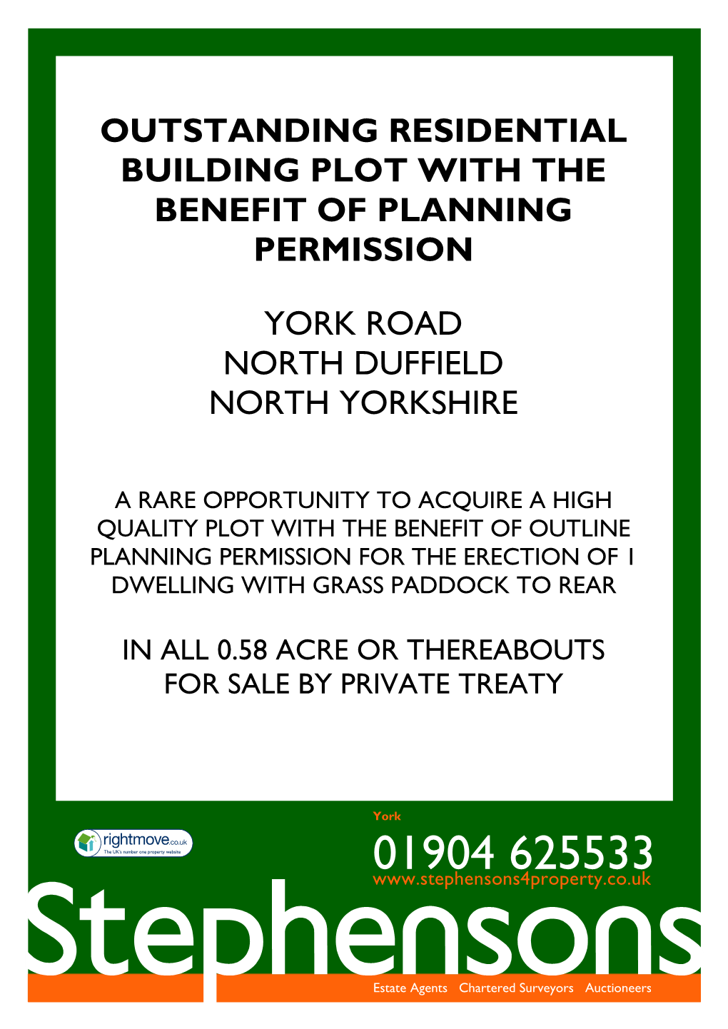Outstanding Residential Building Plot with the Benefit of Planning Permission