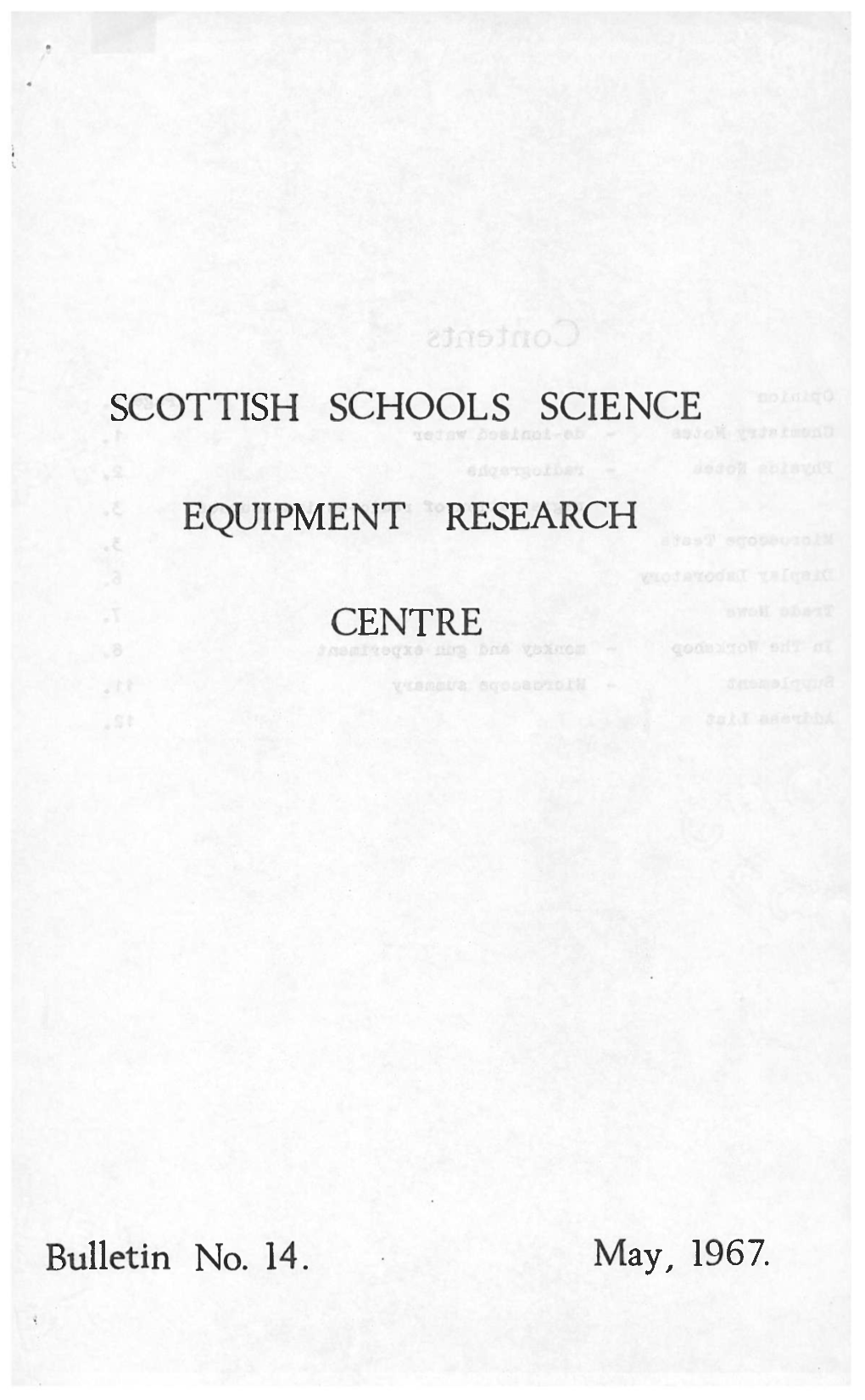 Scottish Schools Science Equipment Research Centre