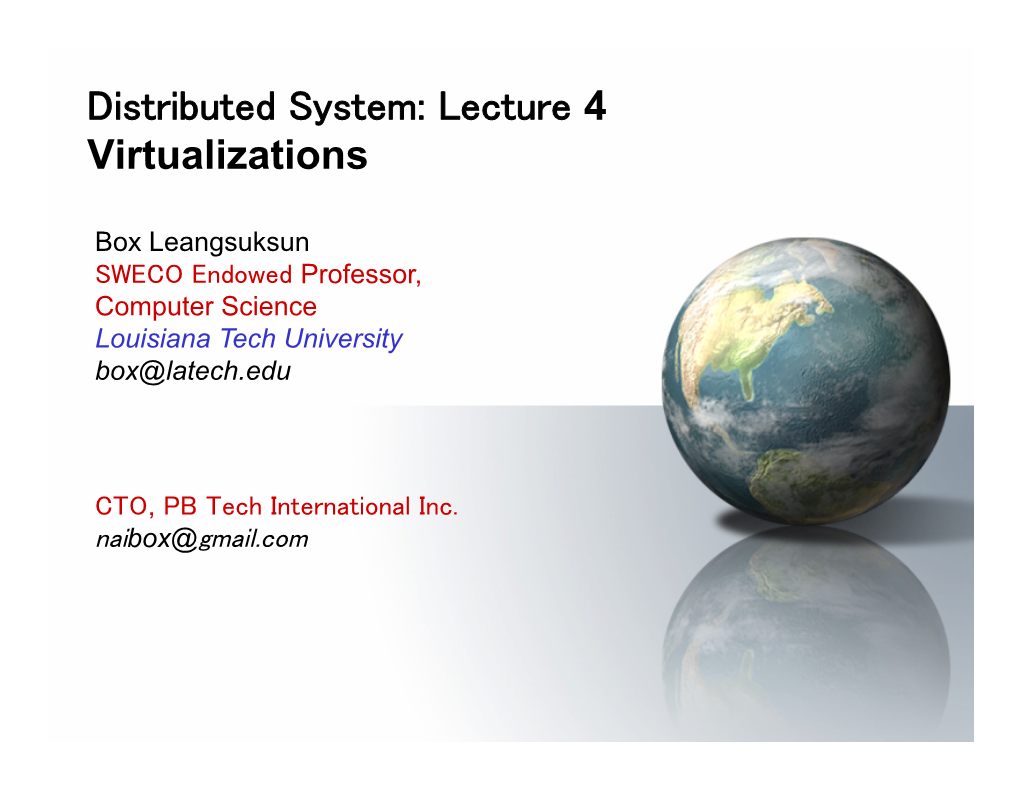 DS Lecture 3 a Virtualization