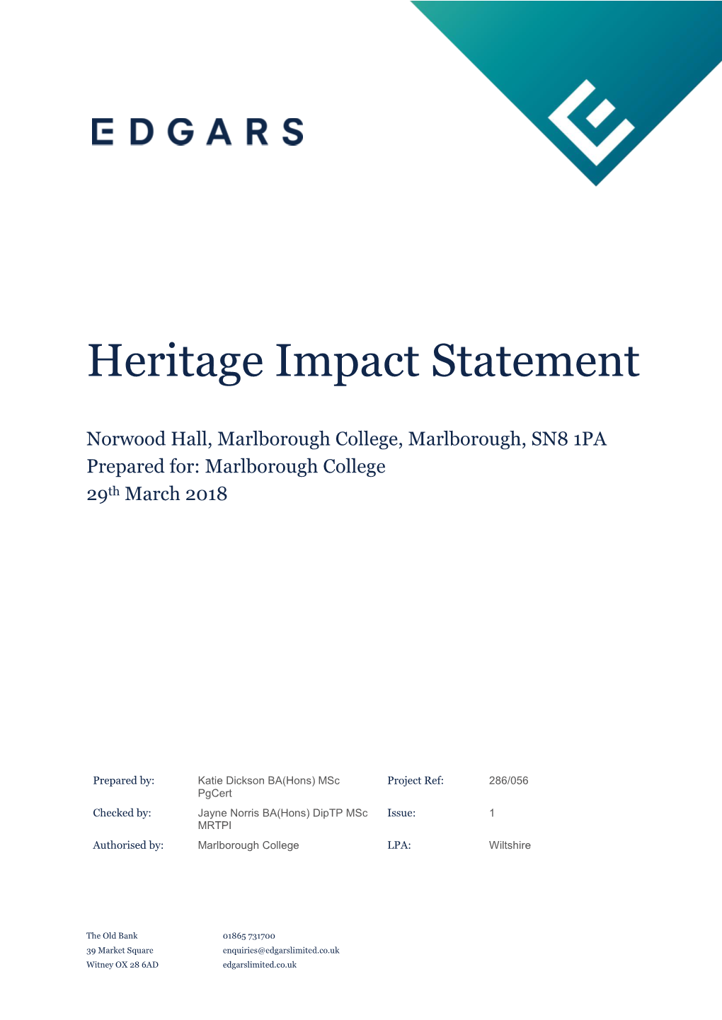 Heritage Impact Statement