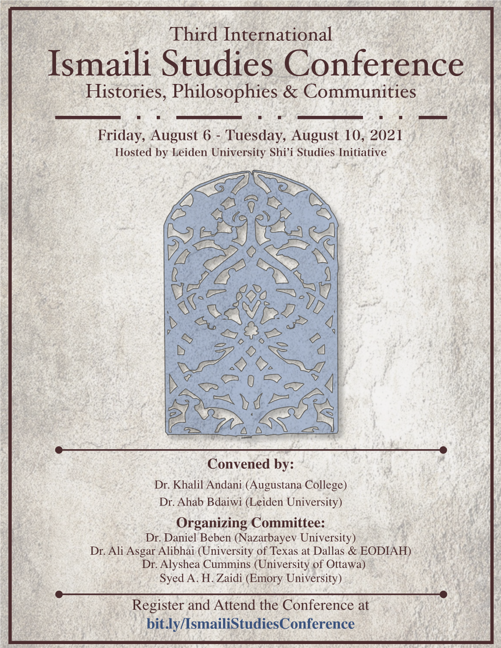 Ismaili Studies Conference 2021 Program