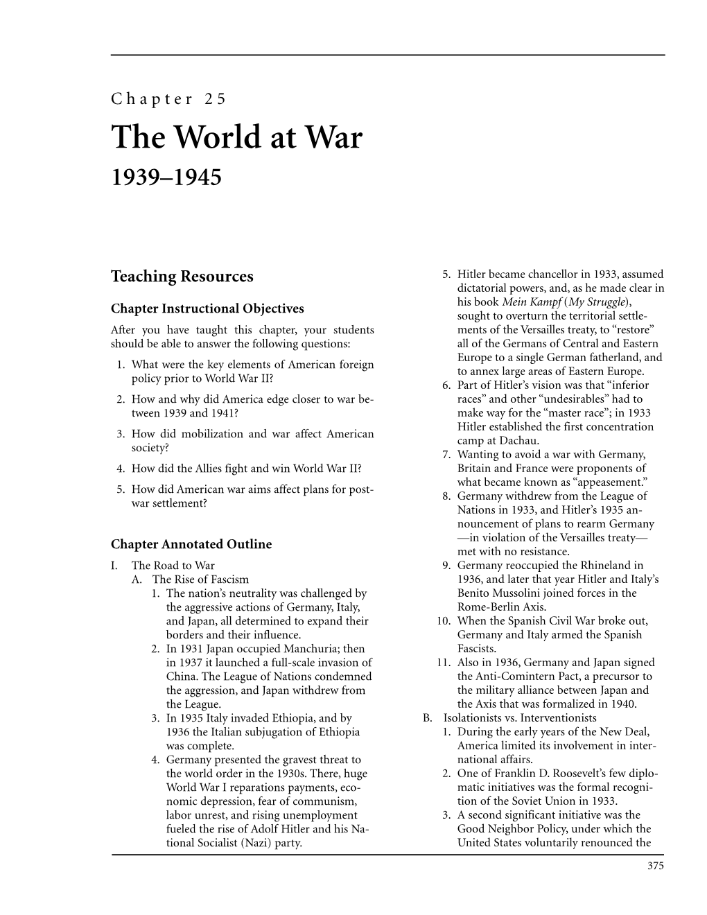 The World at War 1939–1945