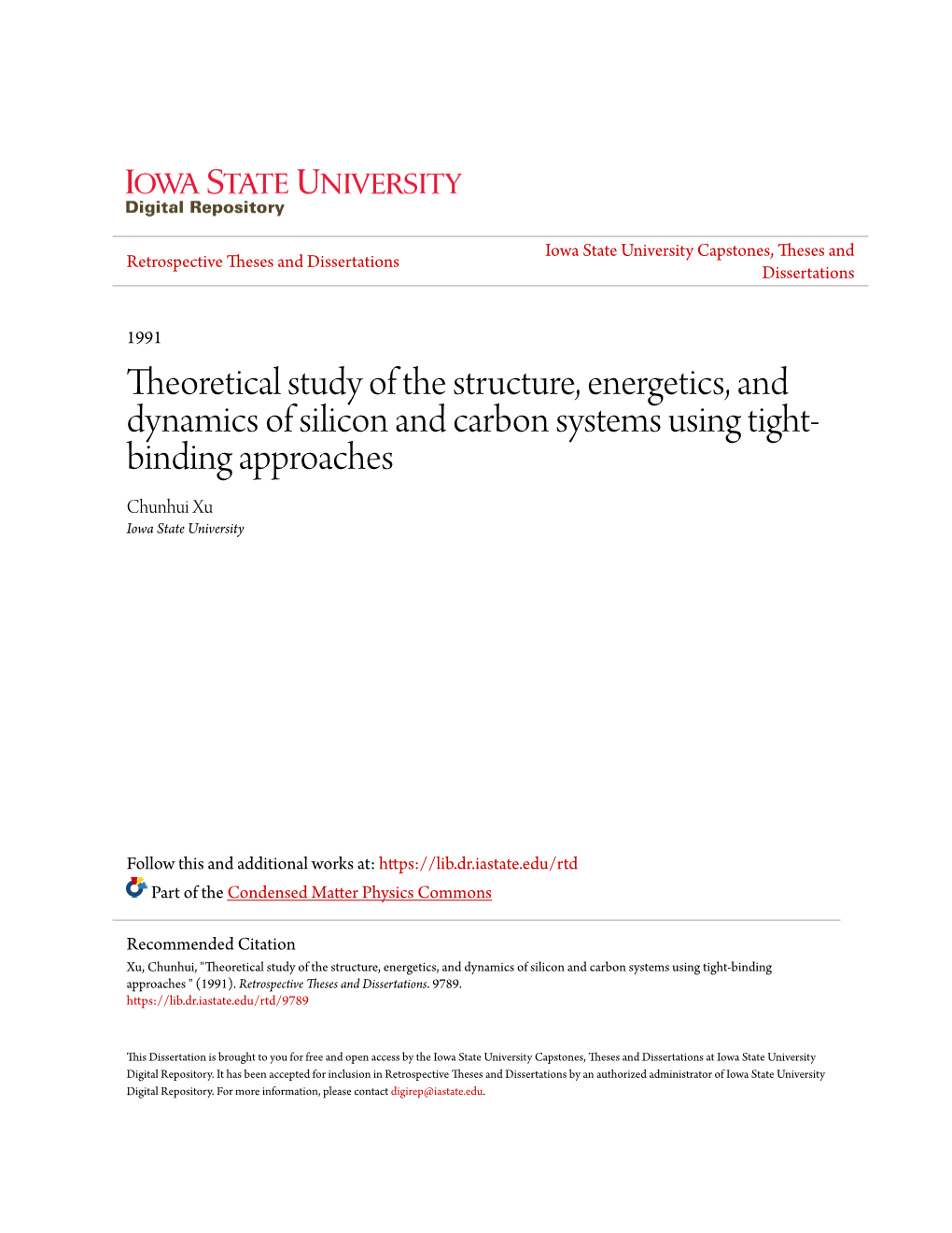 Theoretical Study of the Structure, Energetics, and Dynamics of Silicon and Carbon Systems Using Tight-Binding Approaches 