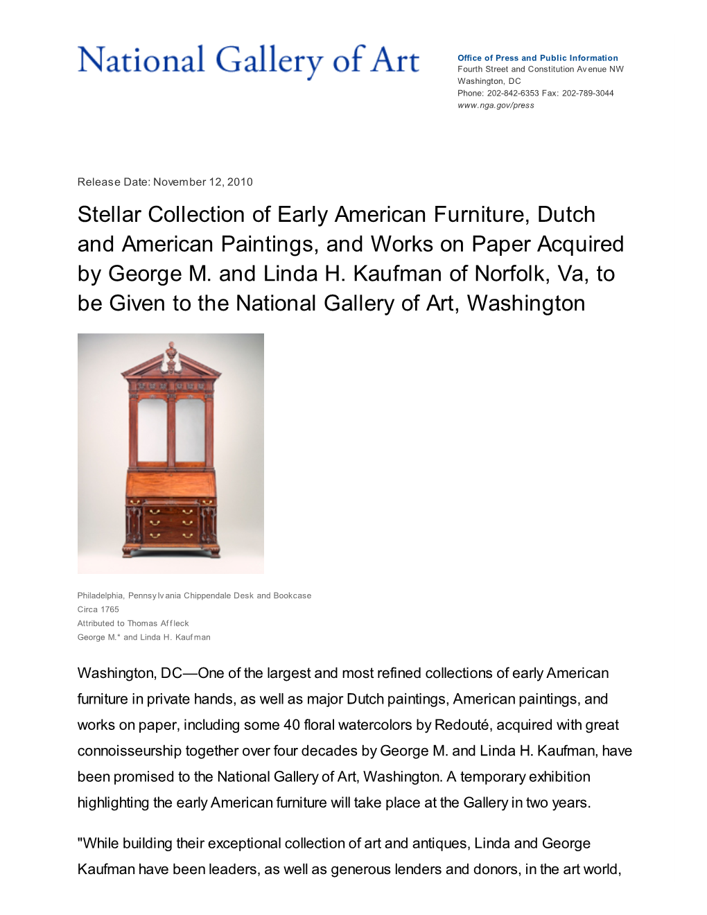 Stellar Collection of Early American Furniture, Dutch and American Paintings, and Works on Paper Acquired by George M