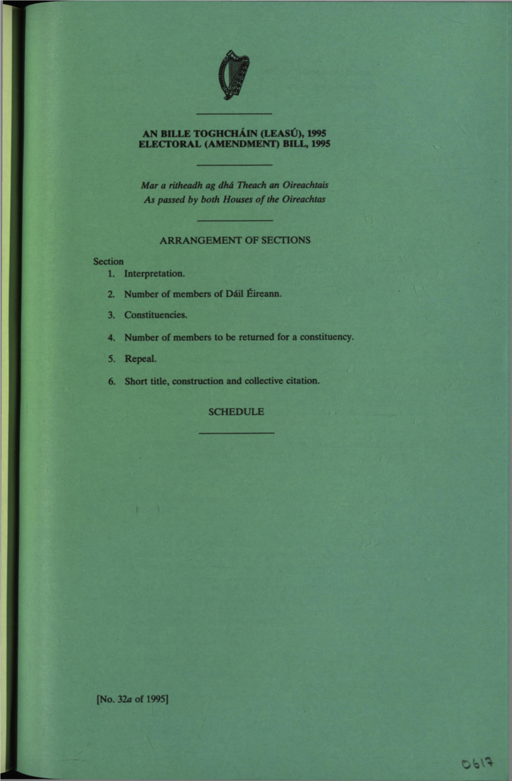 Electoral (Amendment) Bill, 1995