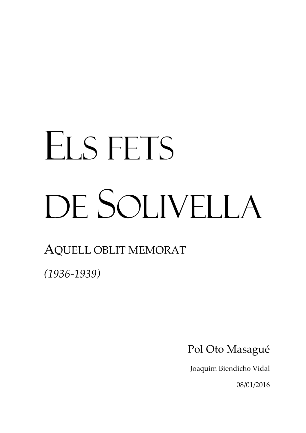 Els Fets De Solivella