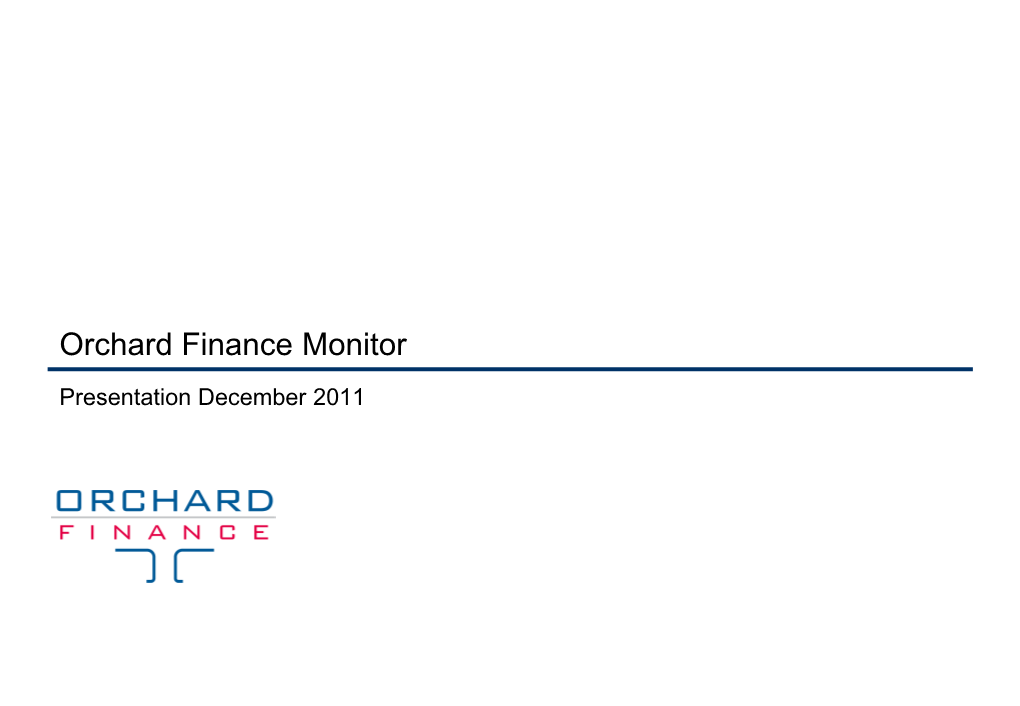 Financing Monitor Presentation