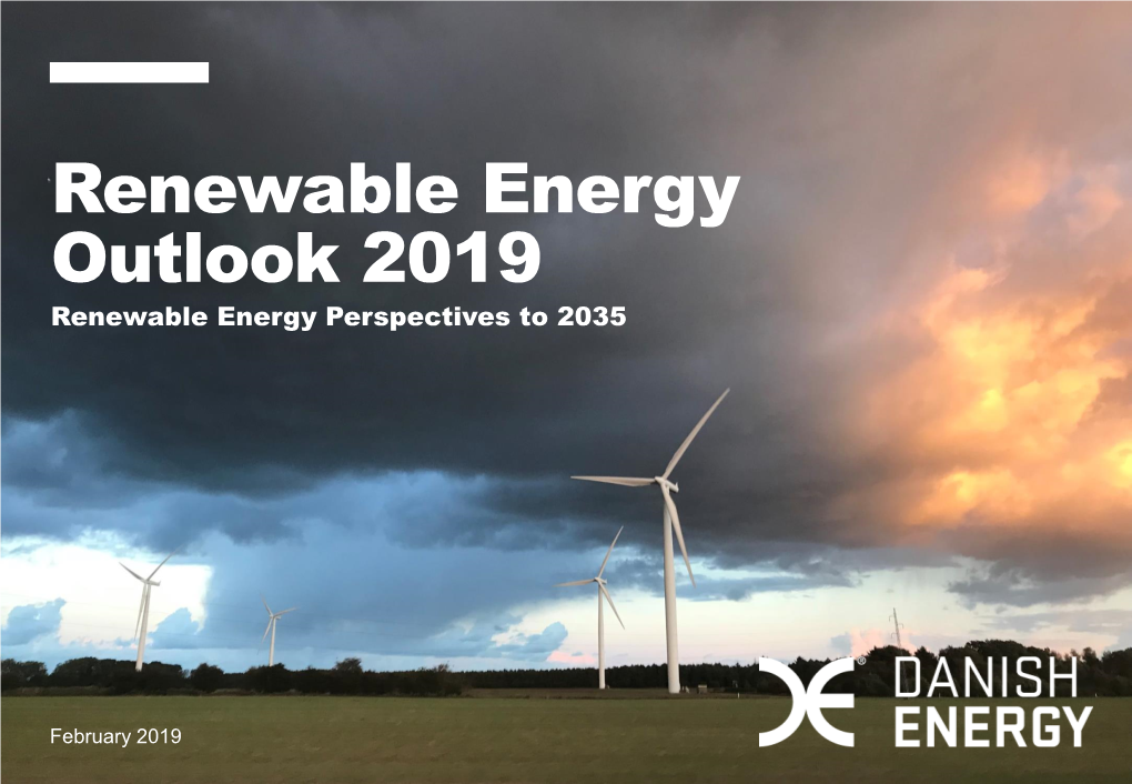 Renewable Energy Outlook 2019 Renewable Energy Perspectives to 2035