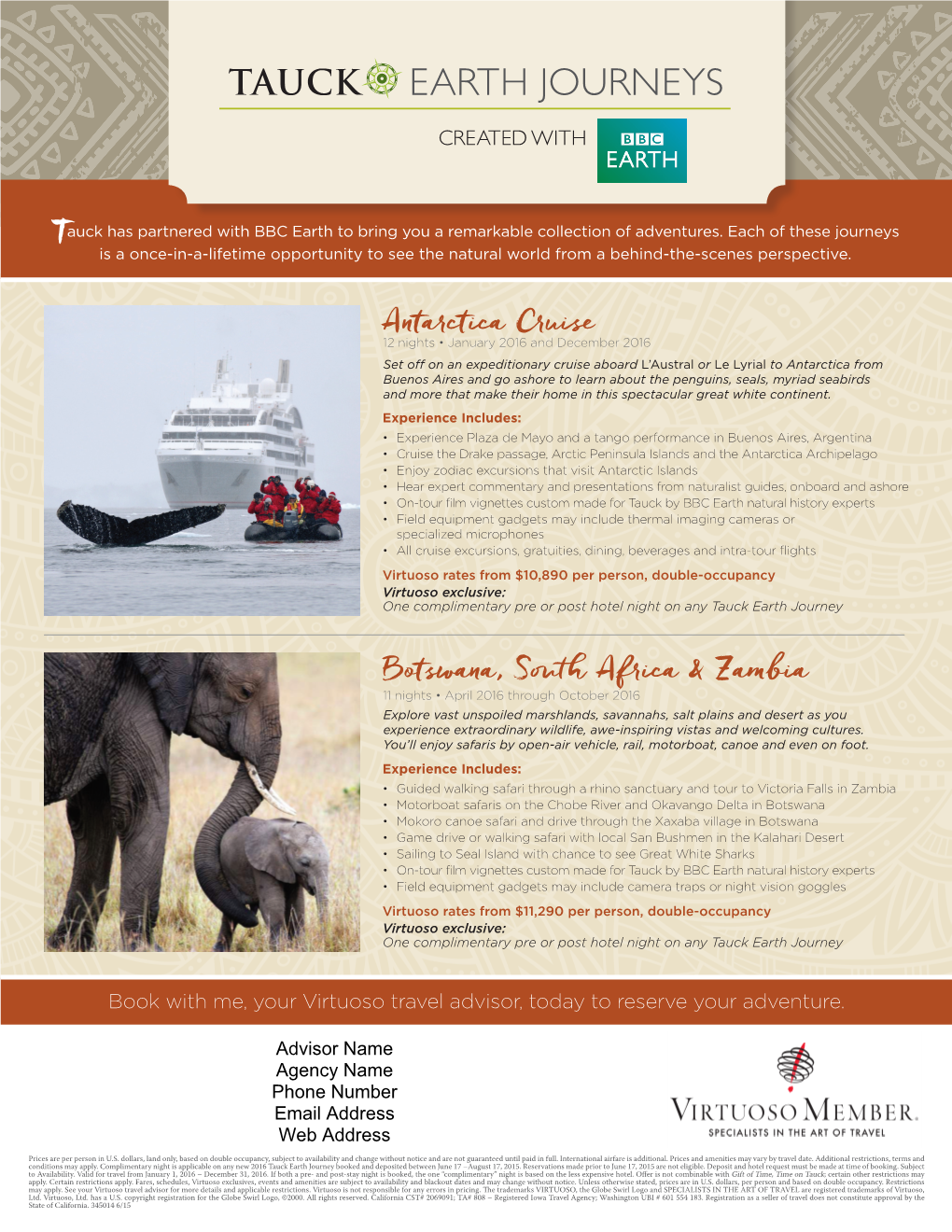 Antarctica Cruise Botswana, South Africa & Zambia