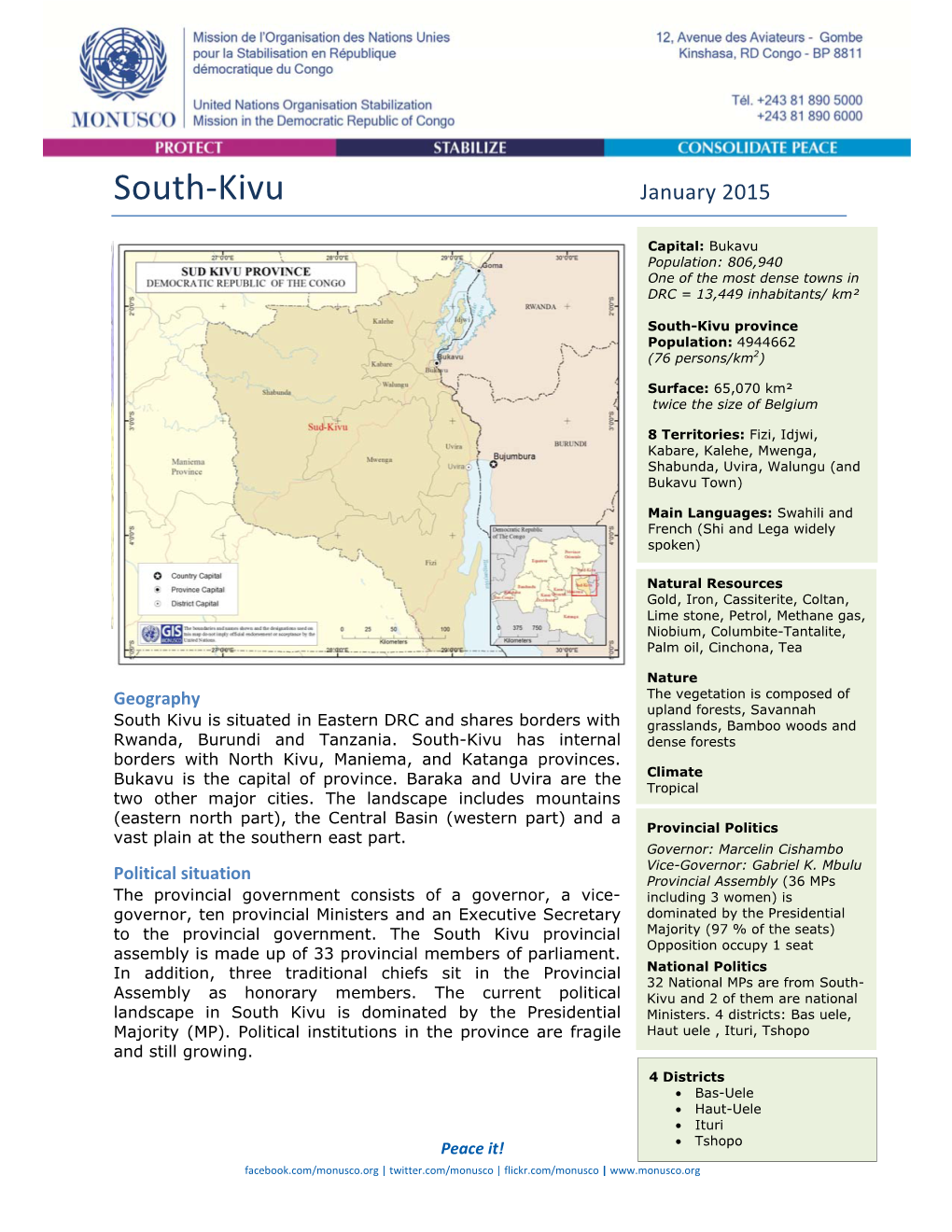 South Kivu Factsheet