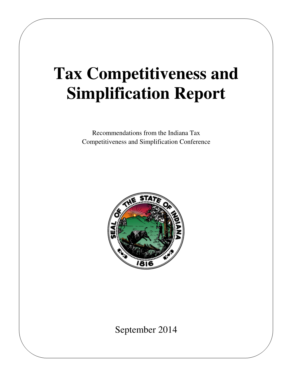 Tax Competitiveness and Simplification Report