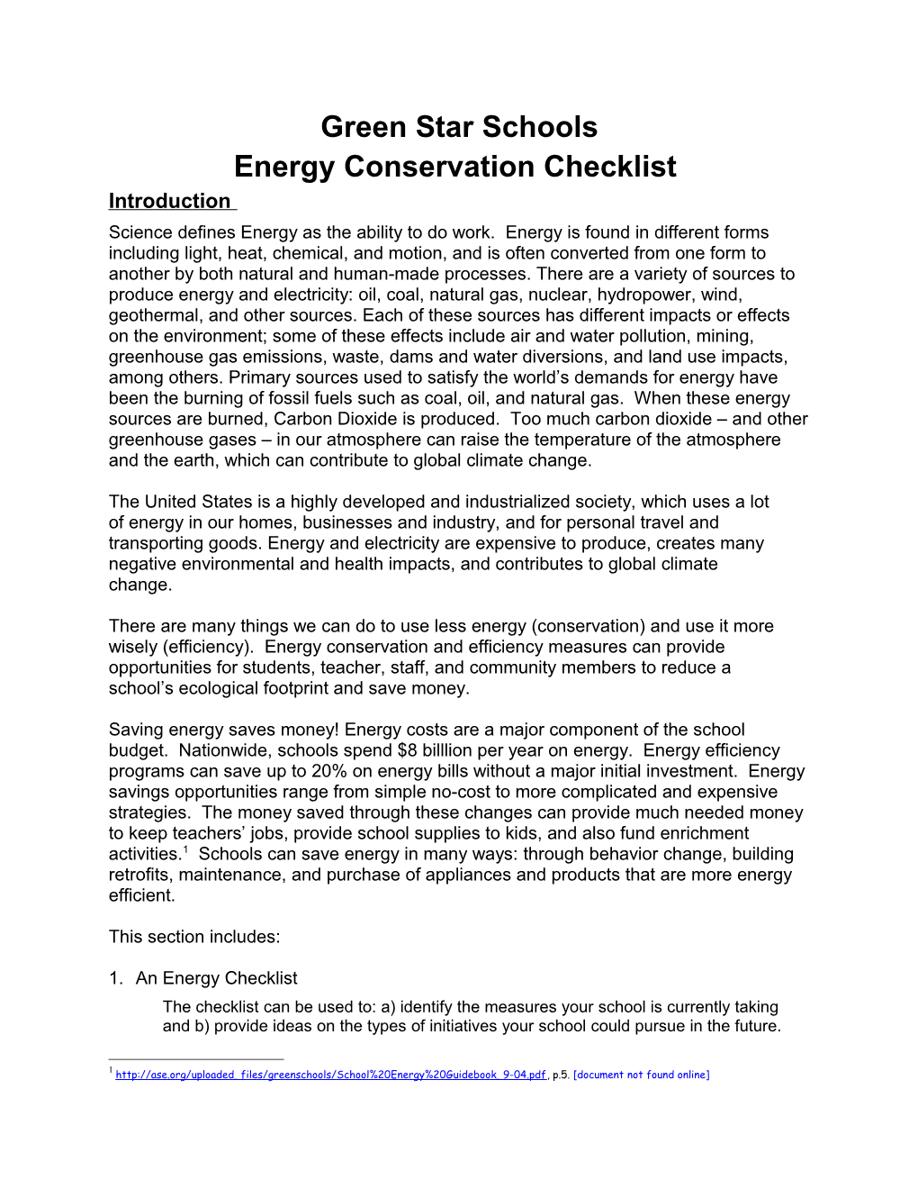 Energy & Climate Section