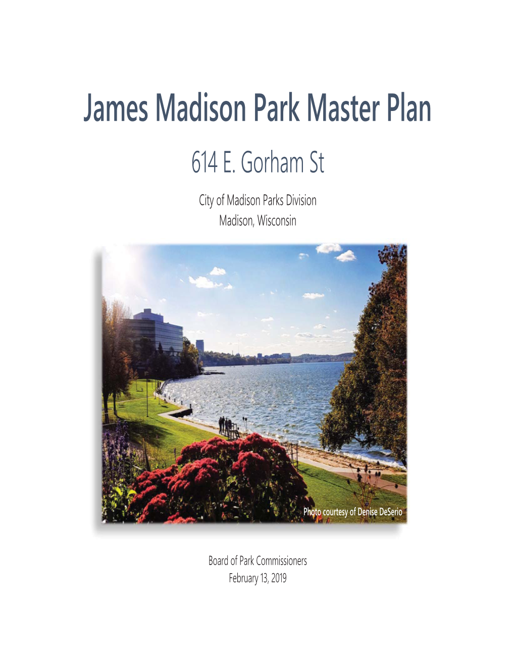 James Madison Park Master Plan P