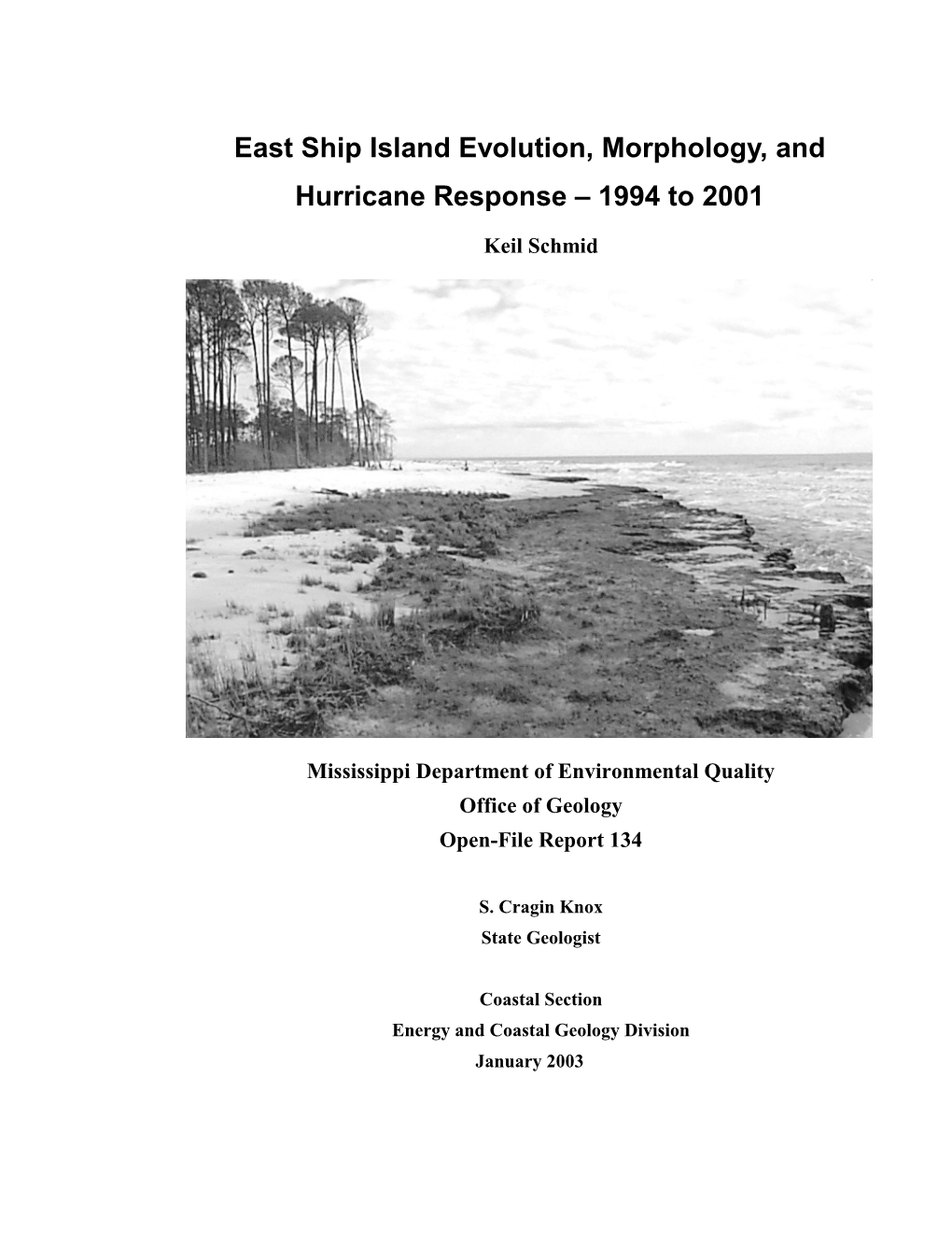 Barrier Island Change – Pre-Hurricane, Hurricane, And