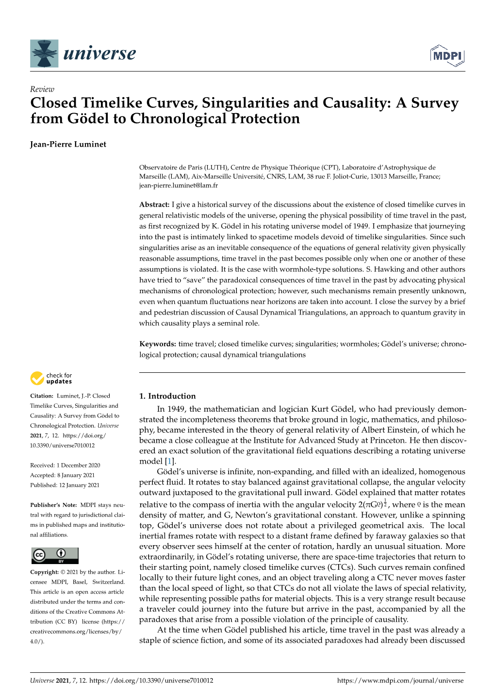 Closed Timelike Curves, Singularities and Causality: a Survey from Gödel to Chronological Protection