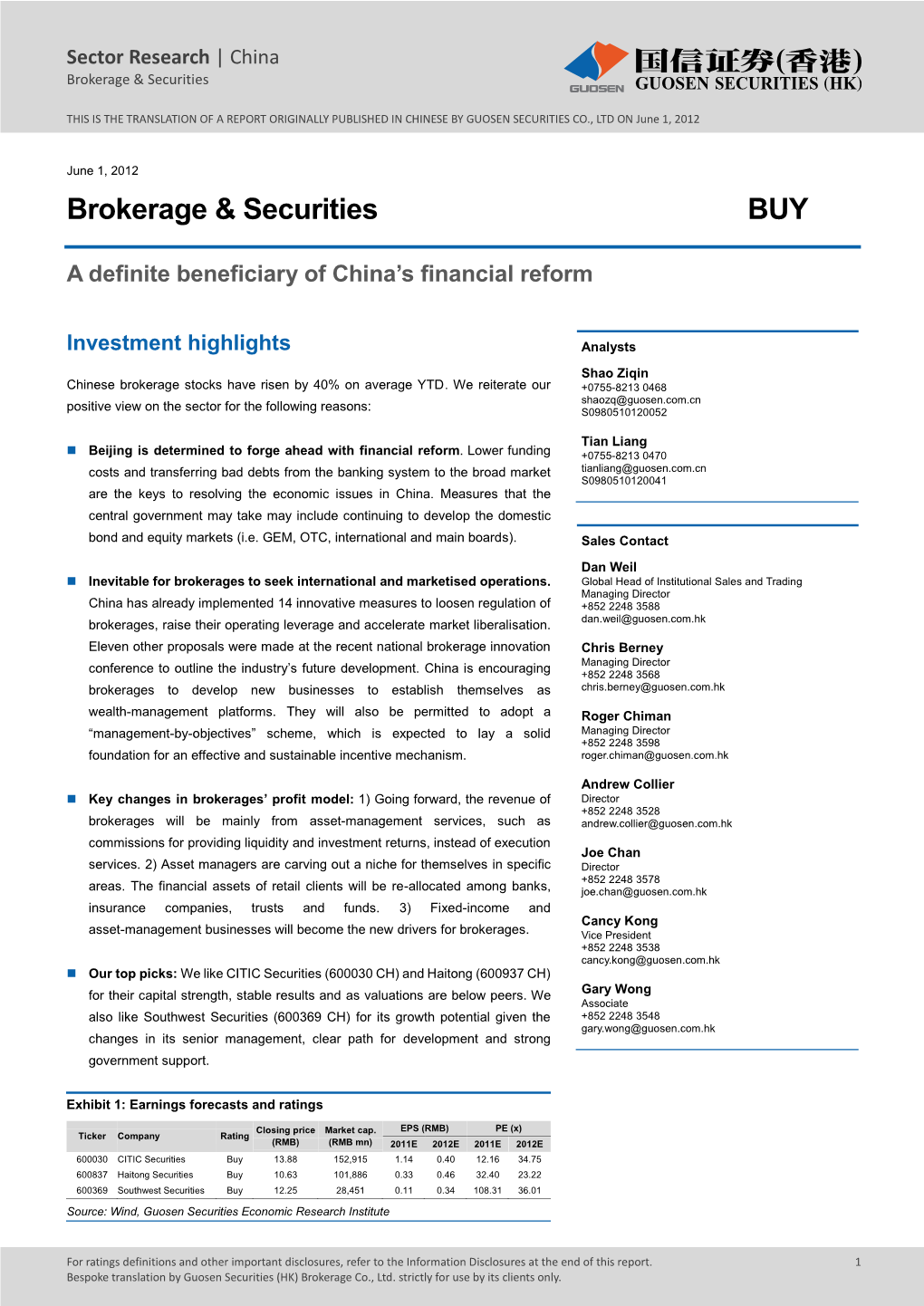 Brokerage & Securities