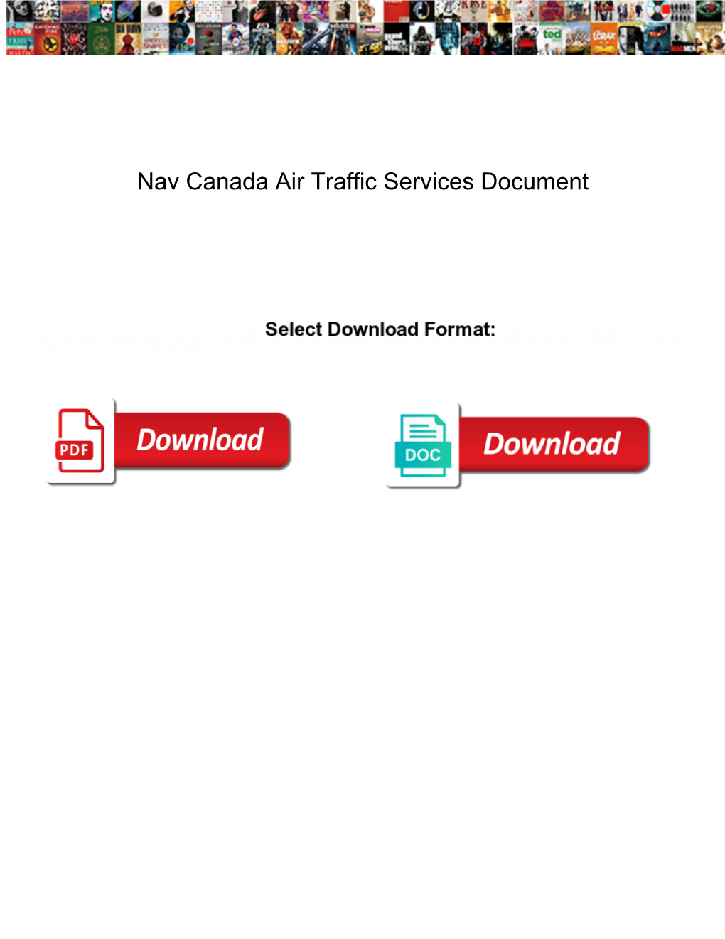 Nav Canada Air Traffic Services Document