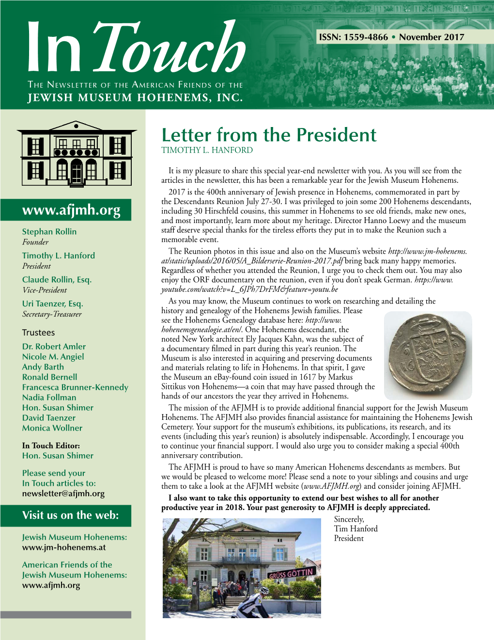 Letter from the President TIMOTHY L