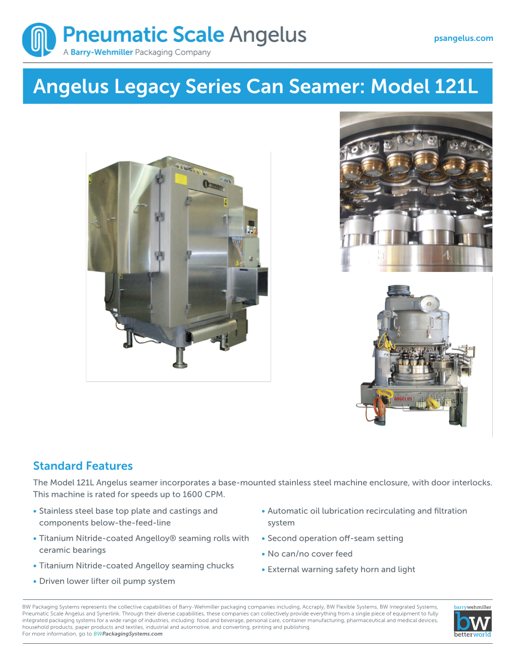 Angelus Legacy Series Can Seamer: Model 121L