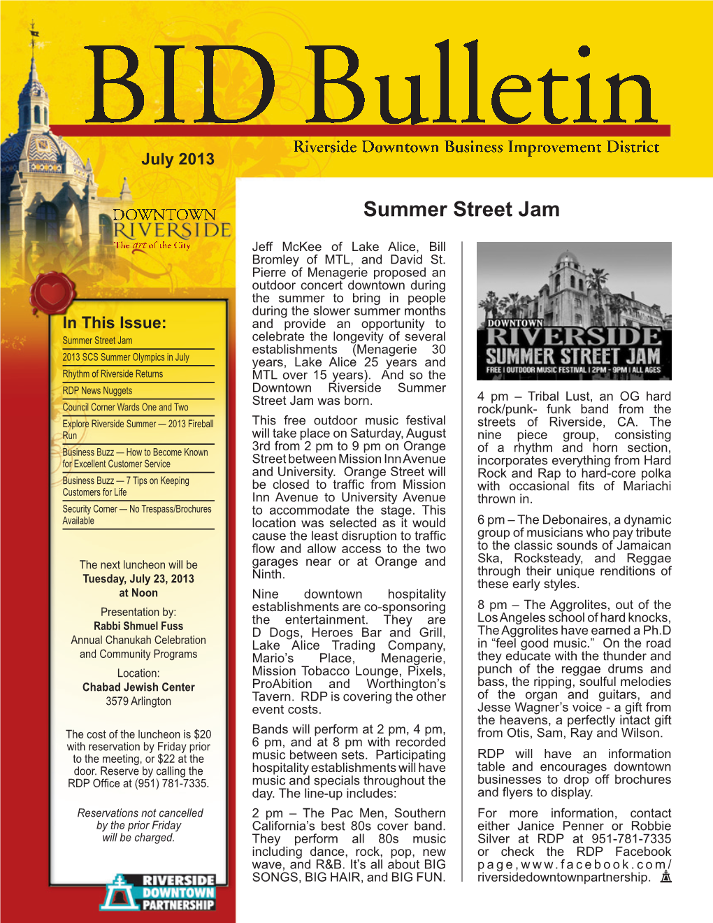 July 2013 BID Bulletin