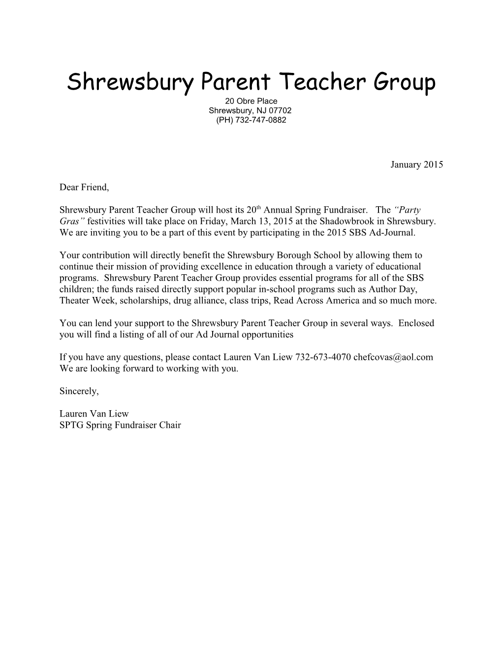 Shrewsbury Parent Teacher Group