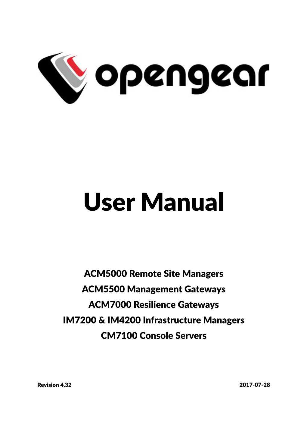 Opengear User Manual, Page 4