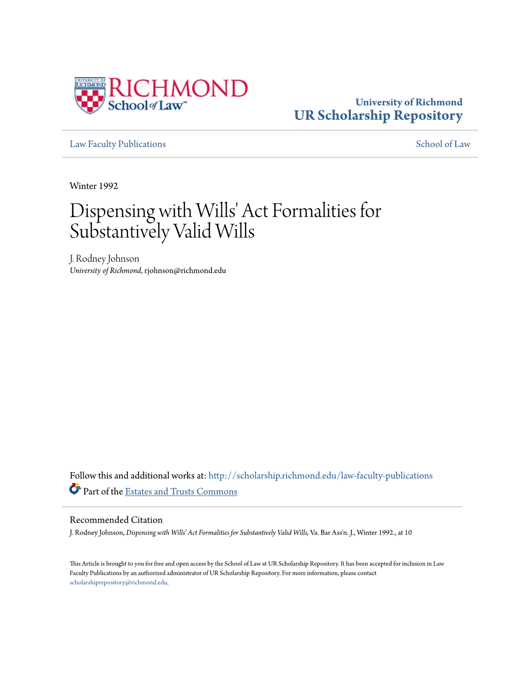 Dispensing with Wills' Act Formalities for Substantively Valid Wills J