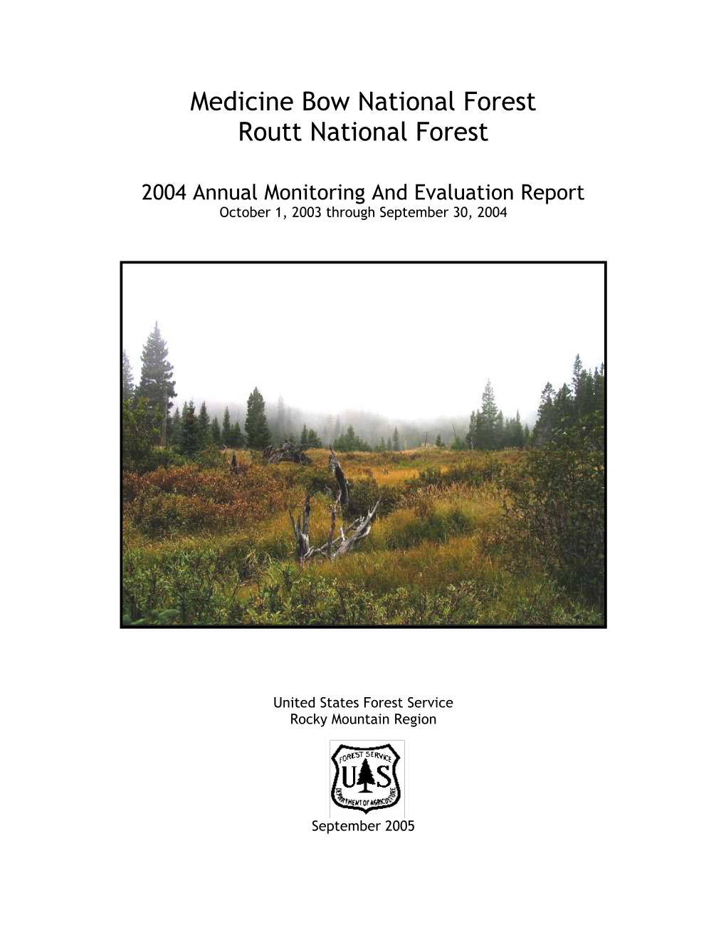 2004 Annual Monitoring and Evaluation Report October 1, 2003 Through September 30, 2004