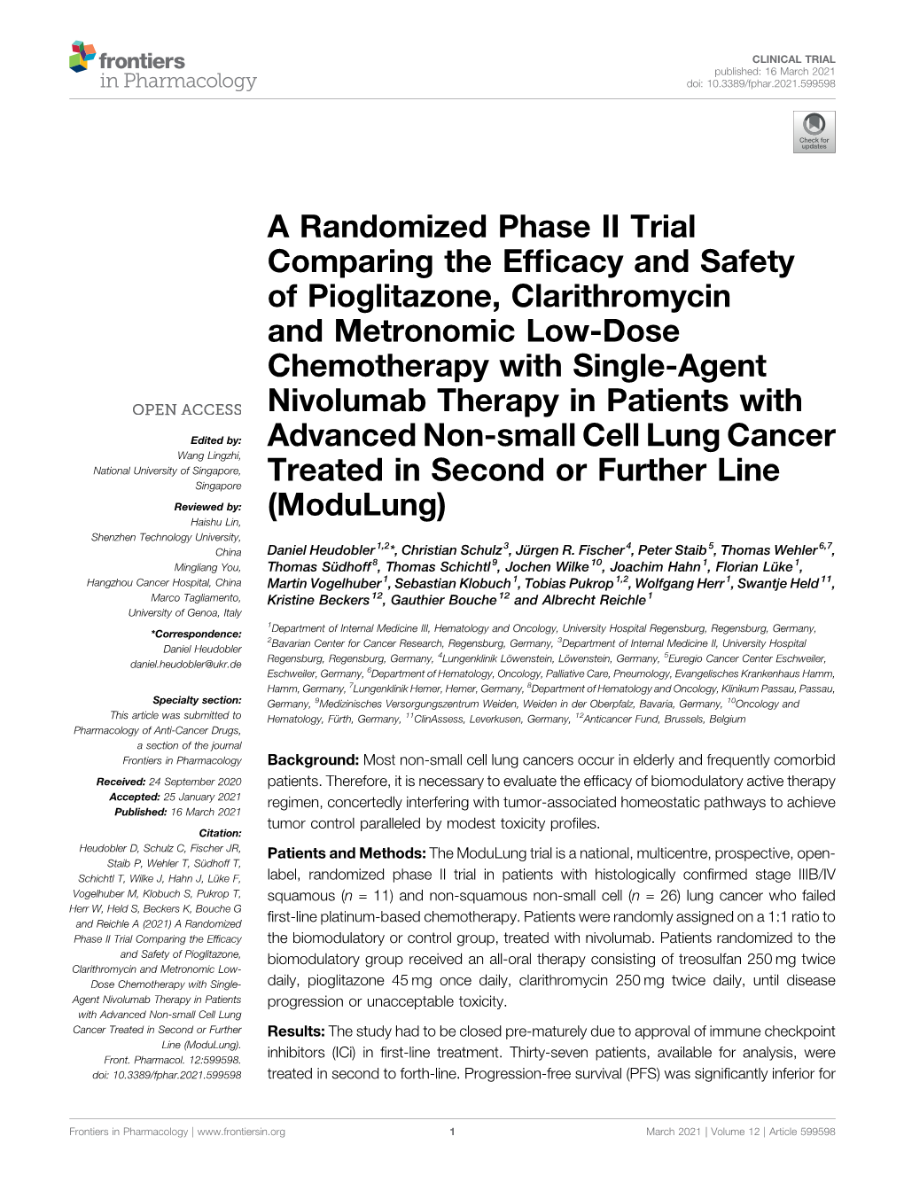 A Randomized Phase II Trial Comparing the Efficacy and Safety