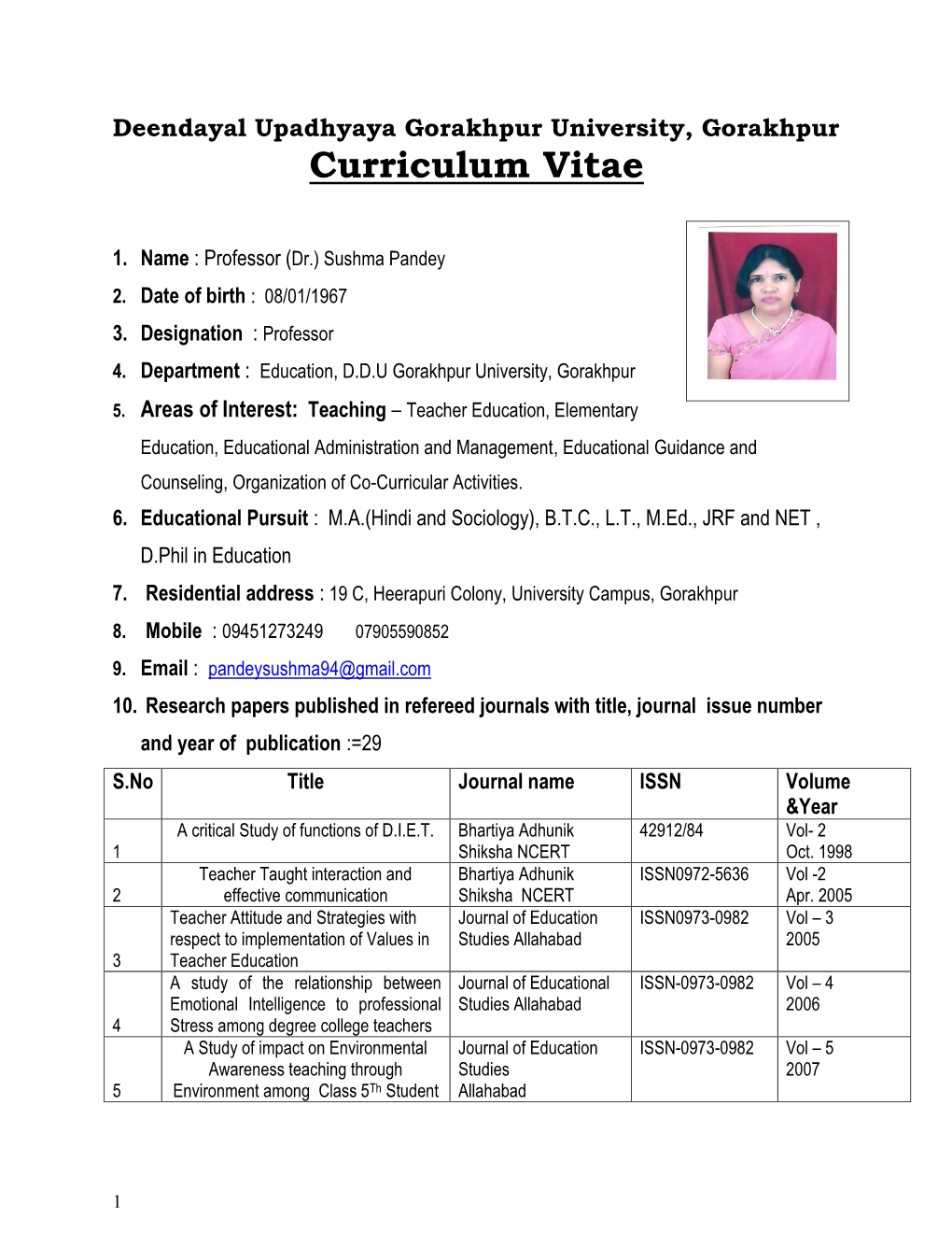 Curriculum Vitae