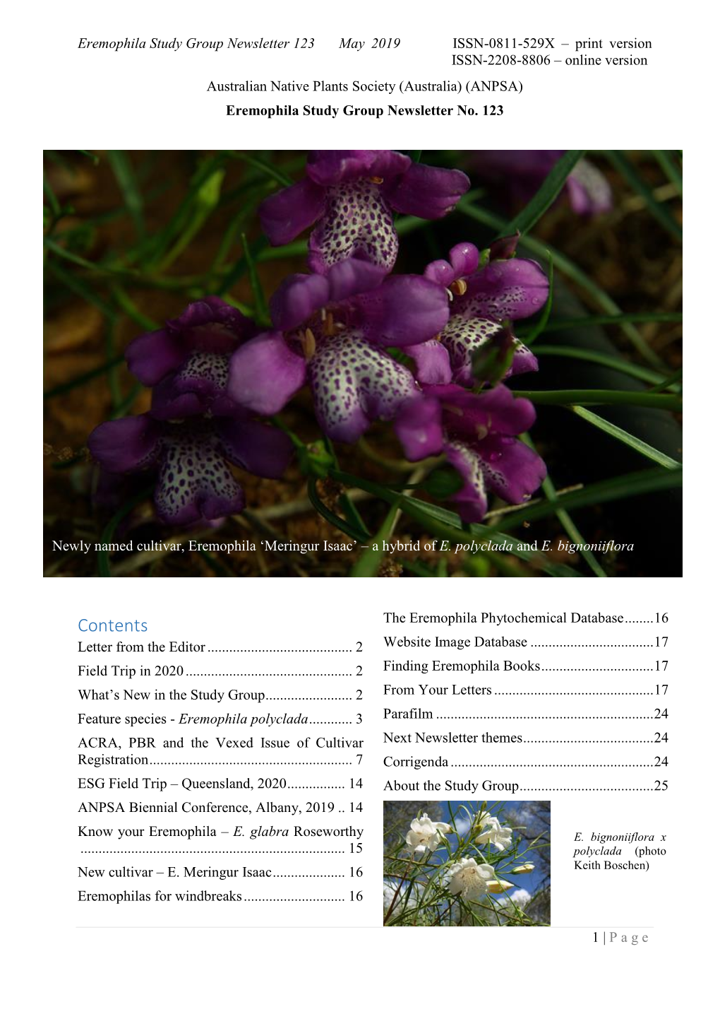 Contents the Eremophila Phytochemical Database