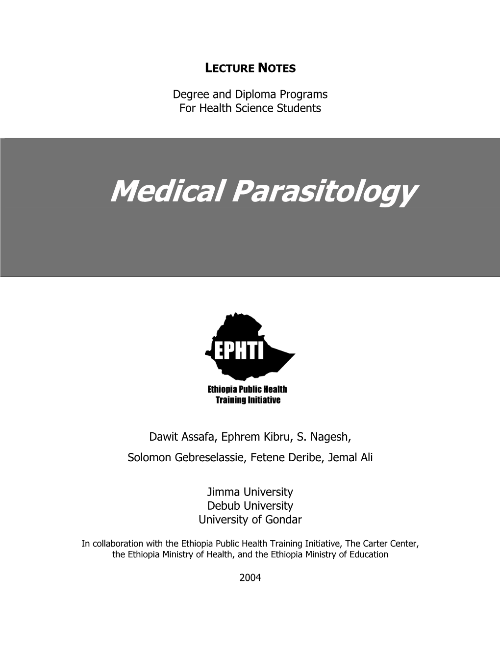 Medical Parasitology