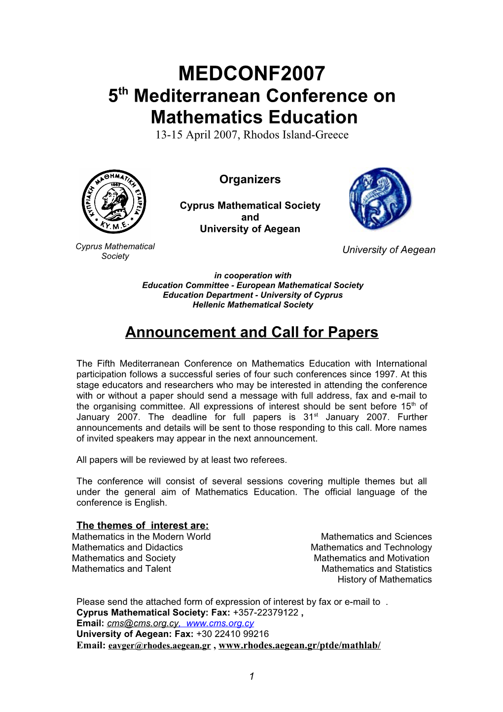 Cyprus Mathematical Society