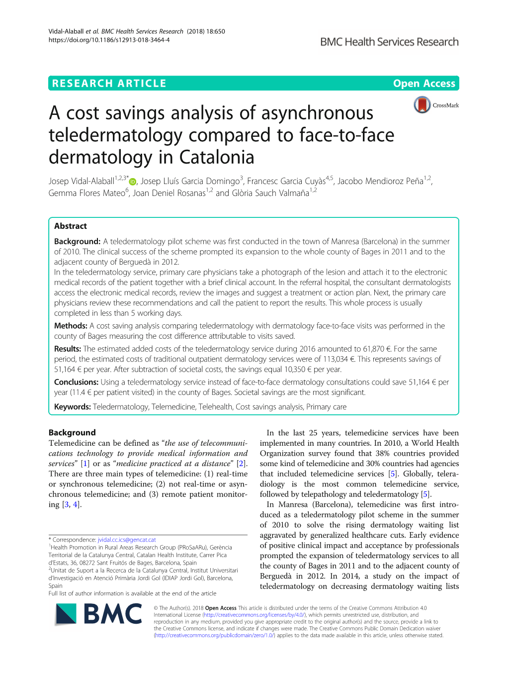 A Cost Savings Analysis of Asynchronous Teledermatology