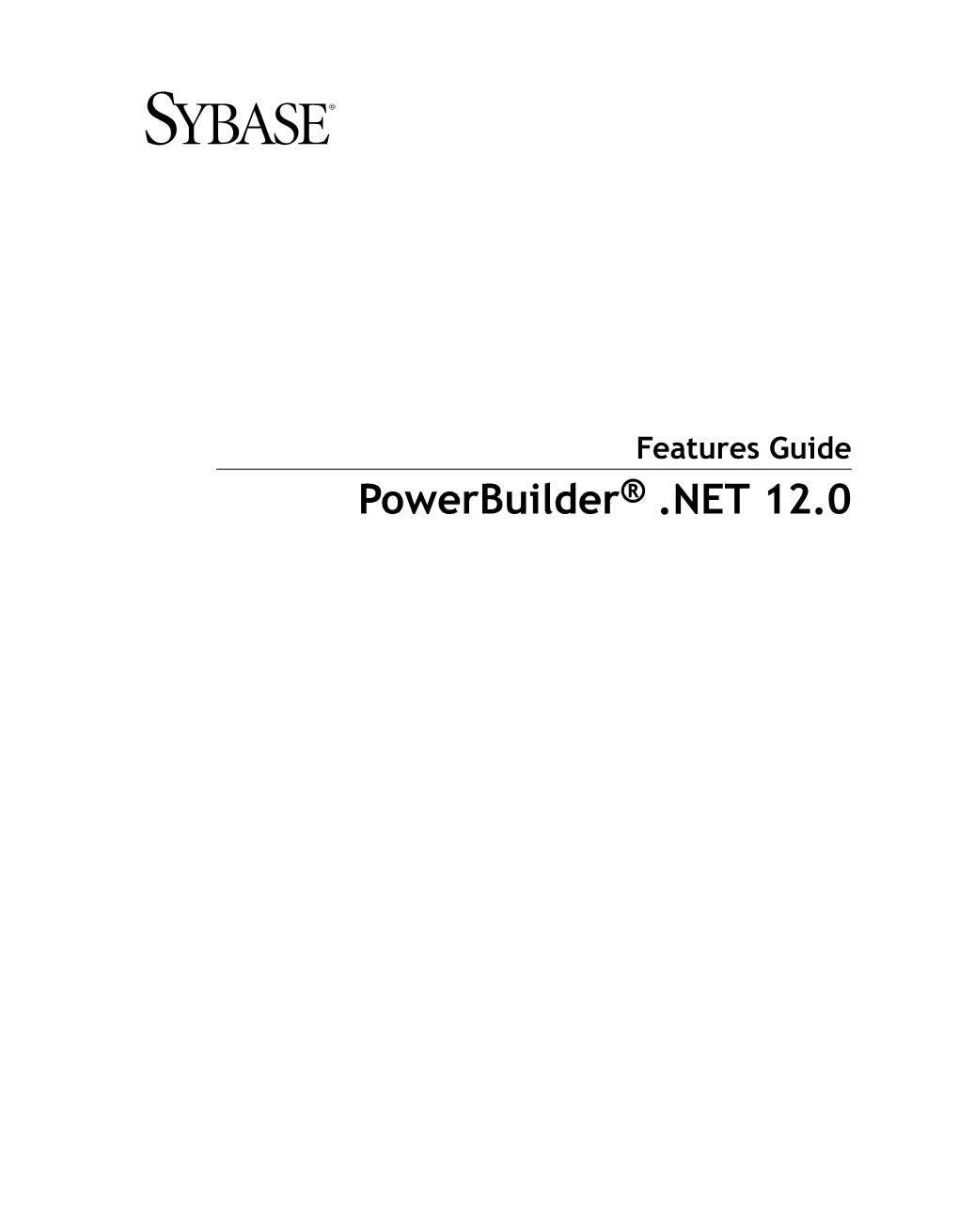 Powerbuilder .NET 12.0