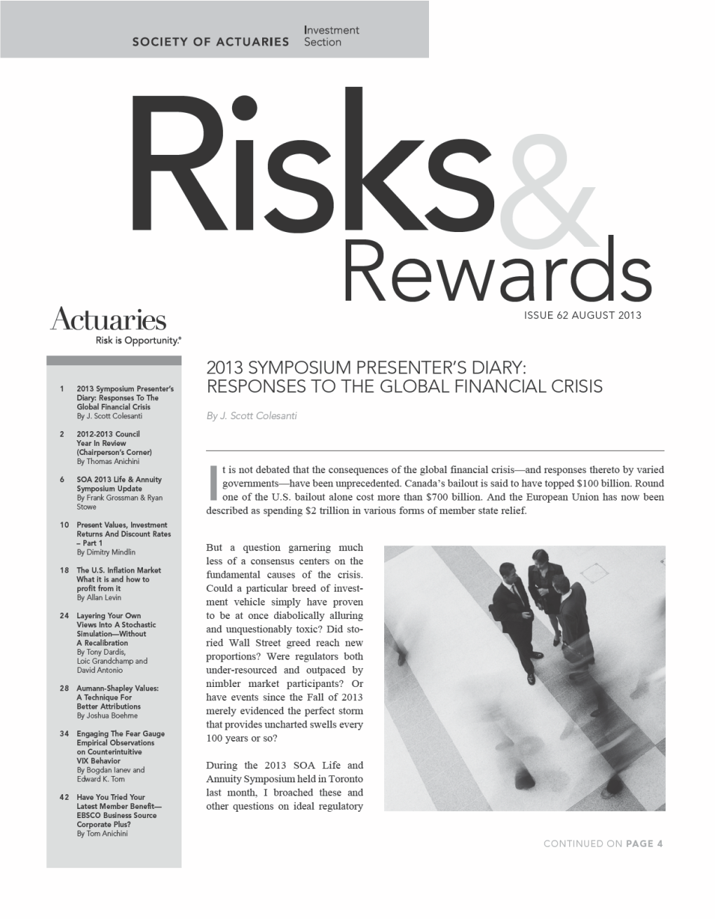 Risks & Rewards Issue 62 August 2013