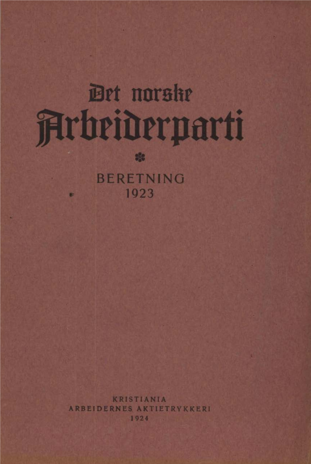 Beretning 1923