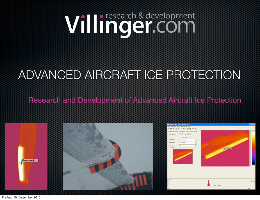 Advanced Aircraft Ice Protection