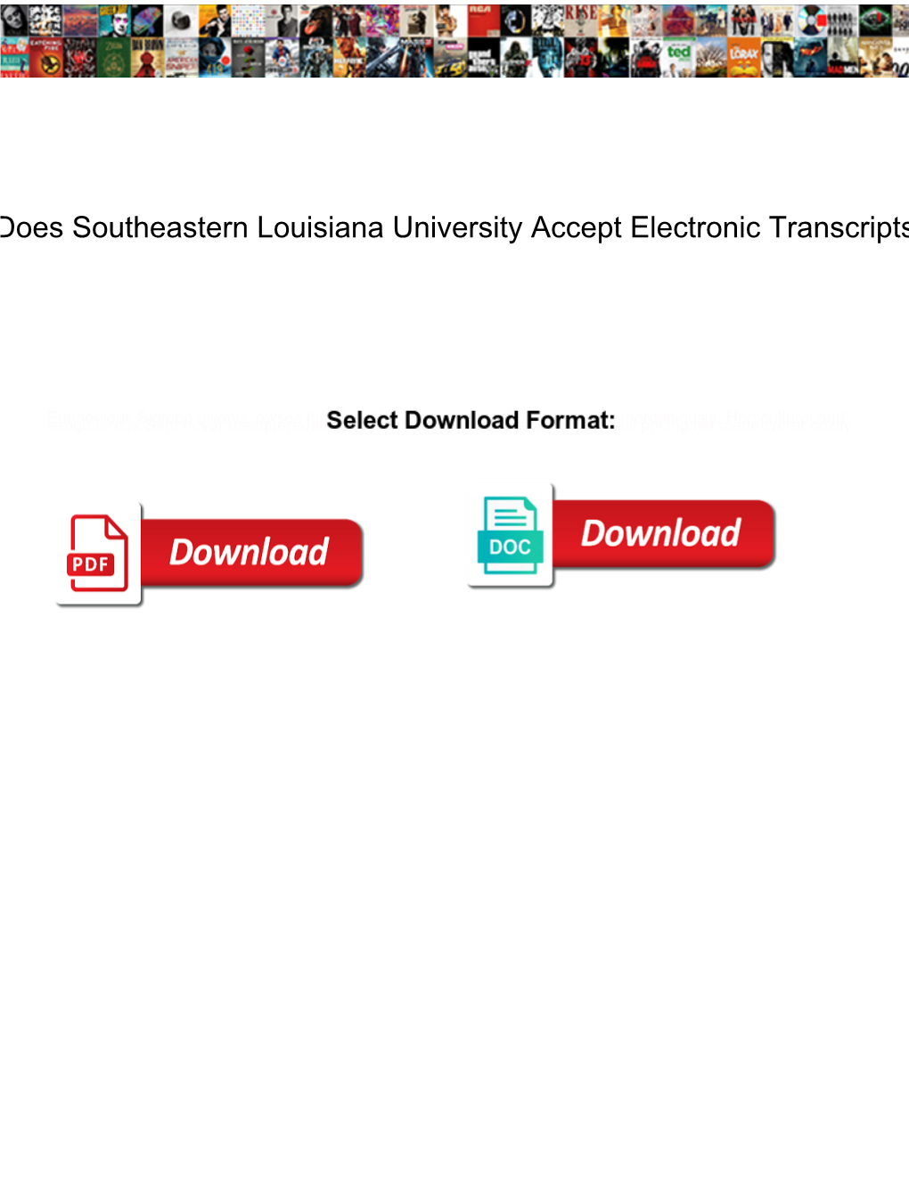 Does Southeastern Louisiana University Accept Electronic Transcripts