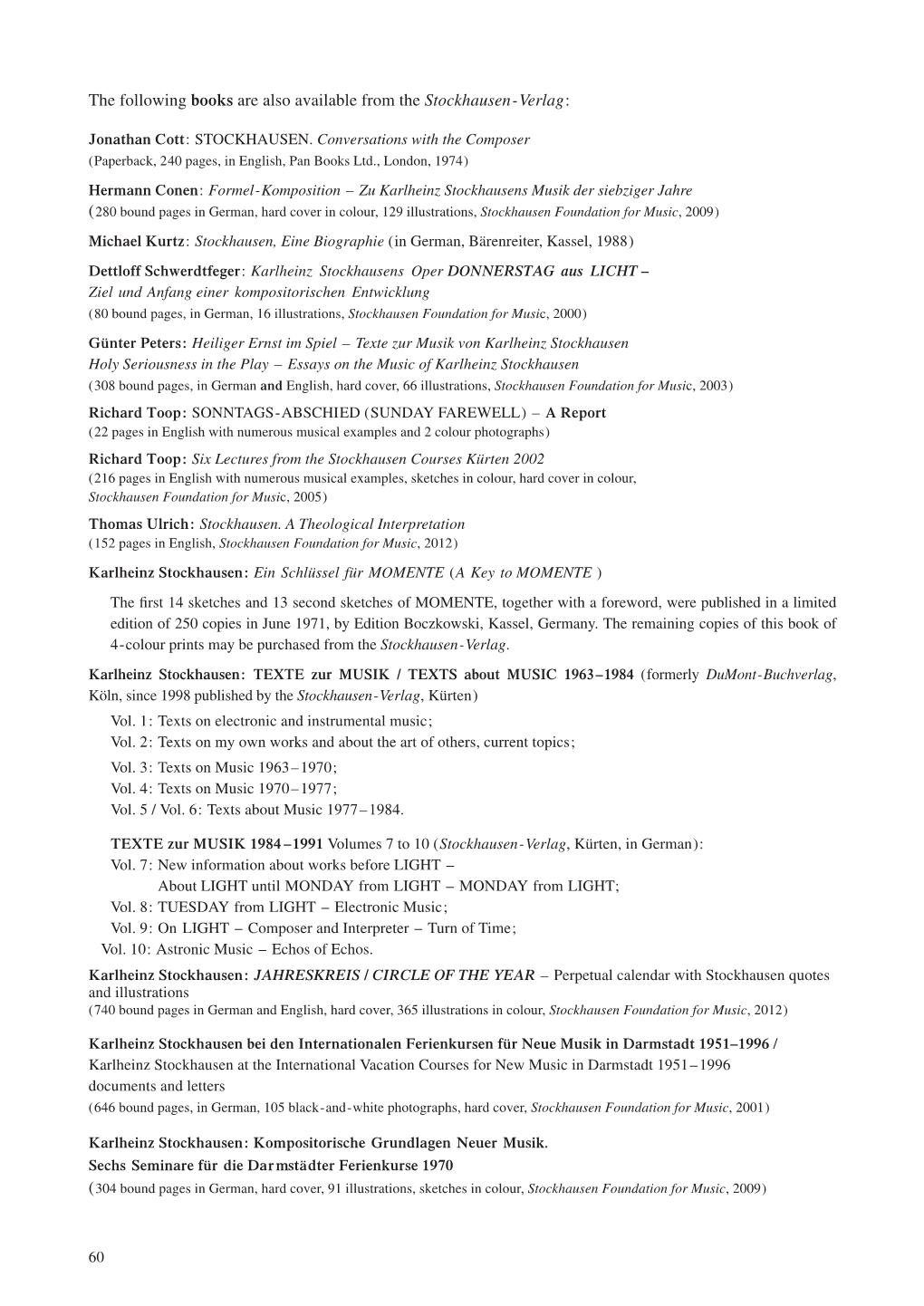 Stockhausen-Verlag Books English (PDF)