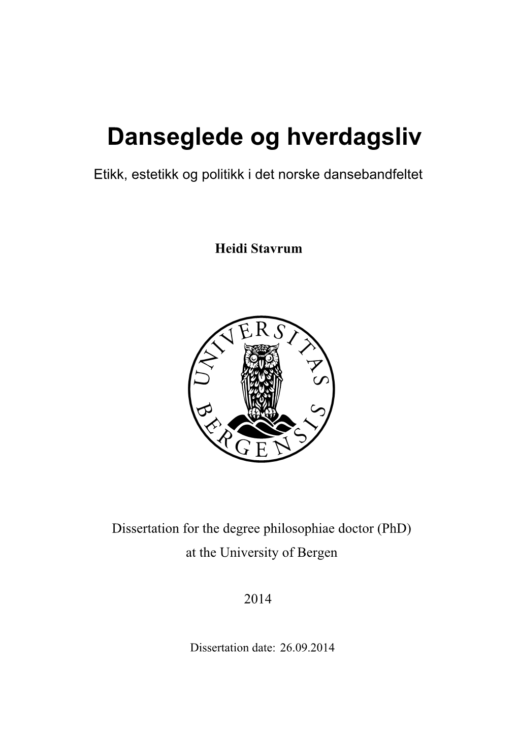 Danseglede Og Hverdagsliv