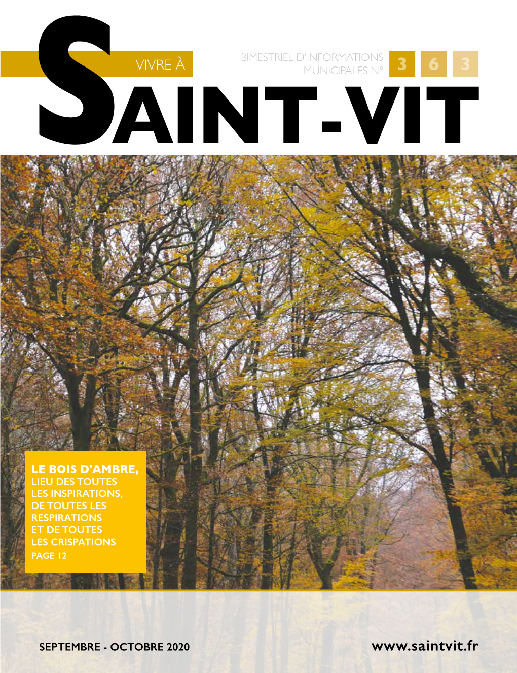 Vivre À Saint-Vit Septembre-Octobre 2020 N°