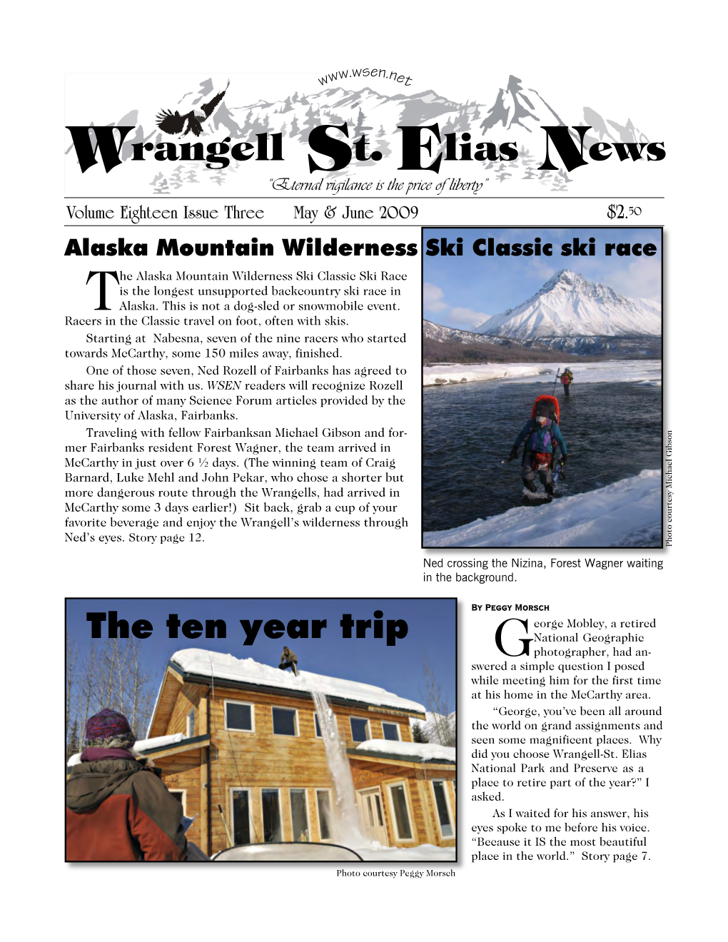 Wrangell St. Elias News May & June 2009 Page 1