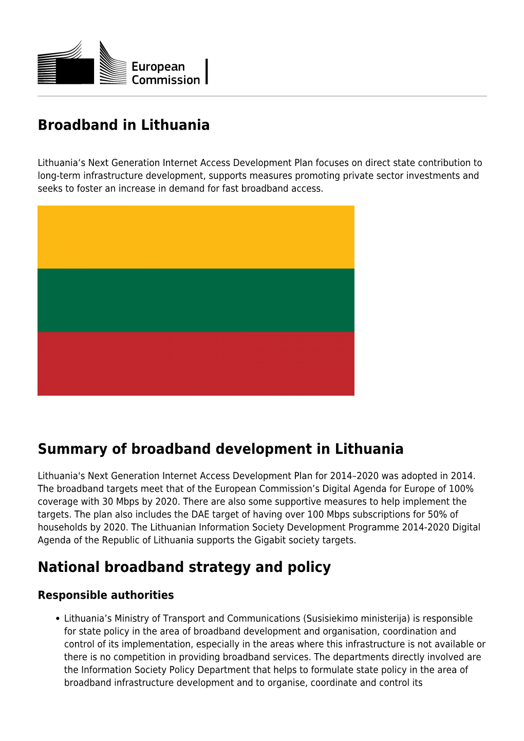 Broadband in Lithuania